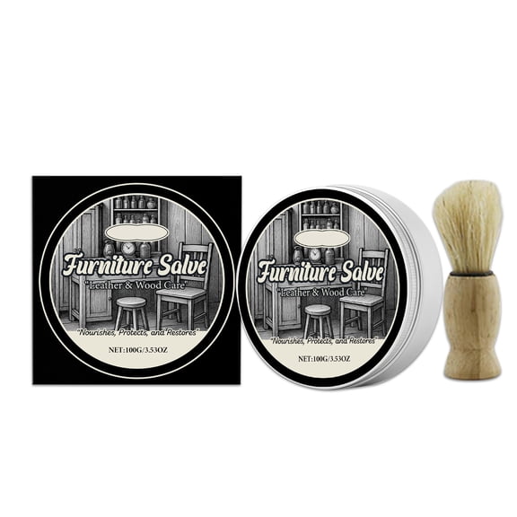 Leather & Furniture Repair Salve, Original Leathers Recoloring Balm Wood Cleaning Polish Wax, Maintenance Kit for Home, Sofa, Car Seats