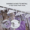 thumbnail image 6 of Farmhouse Flower Floral Shower Curtain, Rustic Purple Dahlia Shower Curtain Set, Country Purple Wild Garden Plant Waterproof Fabric Shower Curtain with Hooks, Surreal Bathroom Curtain, 69x70inch, 6 of 6