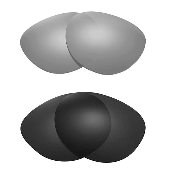 Walleva 2 Paris Polarized Replacement Lenses For Ray-Ban Erika RB4171 54mm Sunglasses-Titanium   Black
