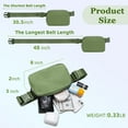 thumbnail image 4 of HAHDAXIA HVJCEZ Sacs Banane pour Femmes Hommes, Sac de Taille Mode Mini Bandoulière Ajustable pour Course, Randonnée et Voyage, Vert, 4 of 6