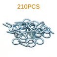 thumbnail image 3 of Tornillo De Acero Chapado De 210 Uds, Kit Surtido De Ojos De Tornillo Exquisitos, Tornillos Autorroscantes Portátiles, Tornillo De Juego De Gancho De Ojo De Oveja De Metal Sweethay TO004268-00, 3 of 7