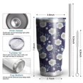 thumbnail image 3 of 30oz Pioneer Flower Floral Print Pattern Tumbler, Double Wall Vacuum Insulated Cup, BPA-Free Leak Proof Lid & Reusable Straws, Hot 12h, Cold 34h, 3 of 6