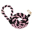 thumbnail image 1 of Correa para perro Panda Jianghu, algodón trenzado, 1,5 m, duradera, color negro y rosa, 1 of 6