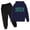 Navy, variant on XINXIAOO Girls Boys 2 Piece Tracksuit Pullover Hoodie and Athletic Pants Soft Girls Boys Size 7-8 Years Clothes
