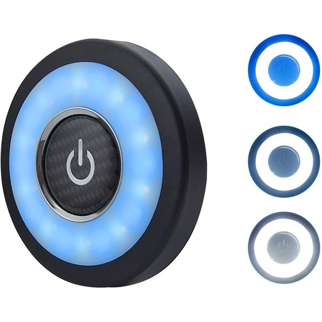 Luz de techo para coche (3 colores de luz), luz LED recargable inalámbrica con ventosa magnética para vehículo, RV, camión, camping, dormitorio