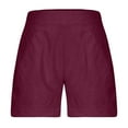 thumbnail image 5 of RPVATI Cotton Shorts for Women Loose Fit Summer High Waisted Vacation Chino Shorts Casual Trendy Running Workout Beach Shorts with Pockets Walking Comfy Wine S, 5 of 6