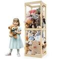 thumbnail image 1 of Gymax 300L Large Stuffed Animal Storage Space-saving Toy Storage Organizer w/Open Top Natural, 1 of 10