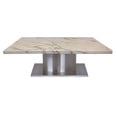 thumbnail image 2 of Coffee Table with White and Gray Marble TOP and Stainless Steel Base, 2 of 4