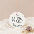 thumbnail image 2 of [ Message me the custom infor] Valentine's Day Ornament, Our First Valentine's Day As A Engaged, Personalized Couple Gift, Bride Groom Keepsake, Gift For Him, Gift for Her, 2 of 5