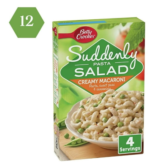 Betty Crocker Suddenly Pasta Salad Creamy Macaroni 6.5 oz (12 pack) (Creamy Macaroni, 6.5 oz)