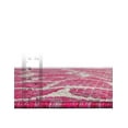 thumbnail image 4 of Unique Loom Outdoor Safari Collection Area Rug - Giraffe (2' x 3' Rectangle Magenta/Ivory), 4 of 6