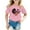 Pink, variant on Girls Summer Shirts Size 10-12 Relaxed Fit Cartoon Car Printing O-Neck Soft Stretch Athletic Short Sleeve T-Shirts Crew Neck Shirts Tops for Girls Youth Teens