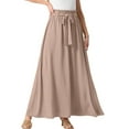 thumbnail image 3 of Cueply Skirts for Women Summer Long Maxi Skirt Elastic High Waist Tie Fashion Beach Dress with Pockets, 3 of 6