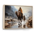 thumbnail image 2 of Designart "Camel Desert Wanderer composition" Animals Floater Framed Canvas Print, 2 of 7