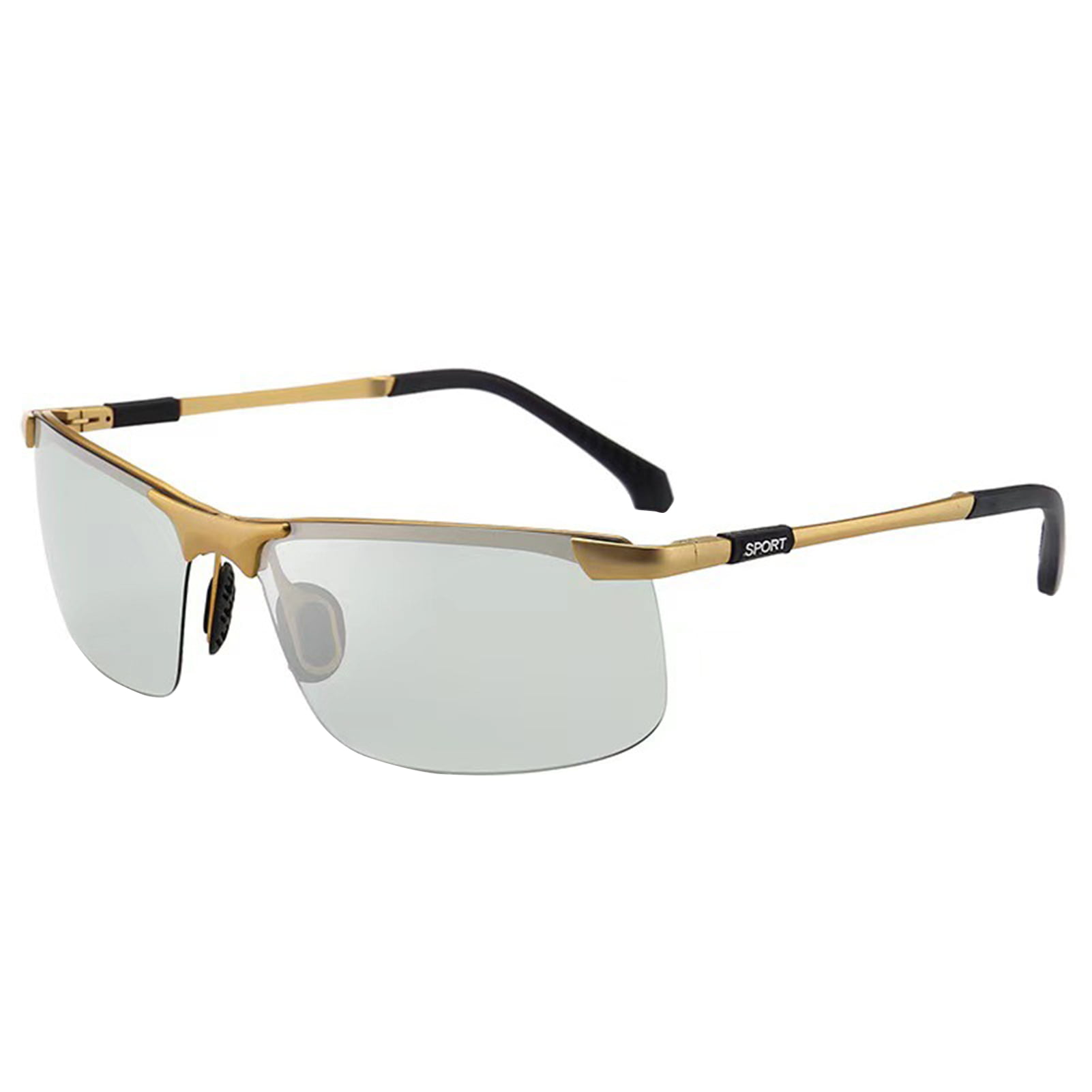 Hariumiu Smart Discoloration Polarized Sunglasses for Men Women,  Burden-Free Sunscreen Outdoor UV Protection Sport Sunglasses for Running  Cycling