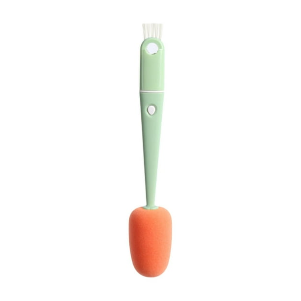 One On One 3-In-1 Cepillo de Limpieza de Taza Multifuncional, Esponja Elástica Y Cabeza de Cepillo Tpu para Ranuras, Platos, Cepillo para Limpieza