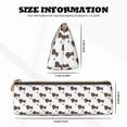 thumbnail image 4 of Xecao Dachshund Dog Print Leather Pencil Case -Stationery Bag Pen Holder for Work & Office, 4 of 5