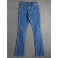 thumbnail image 6 of Reppunk Men's Classic Blue Carpenter Flare Cargo Jeans, Multi-Pocket Utility Work Denim Pants, Business Casual Stretch Straight Bootcut Trousers for Office Daily Wear, 6 of 7