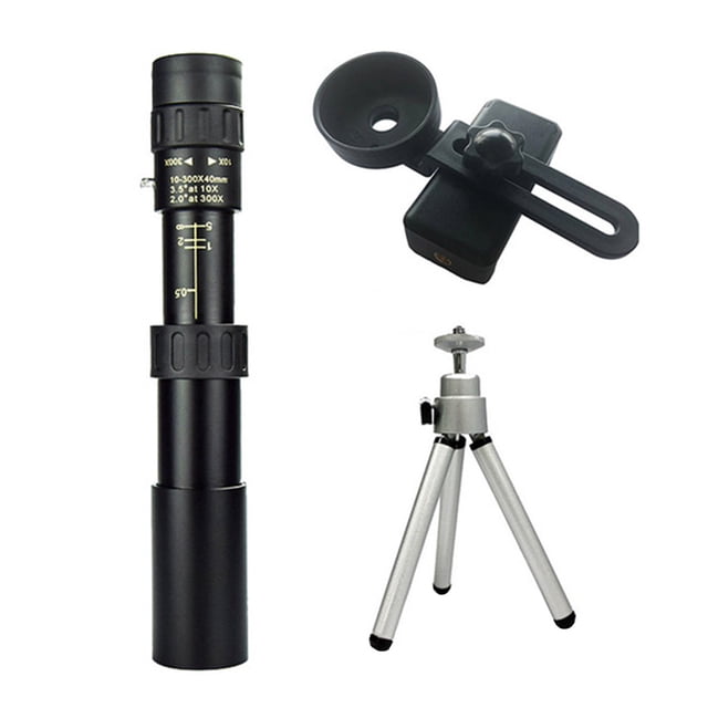 Telescopio de teléfono de un solo tubo con vista nocturna monocular BAK4 Telescopio a prueba de agua con lente de prisma, monocular, trípode, soporte Inevent OD000501-02