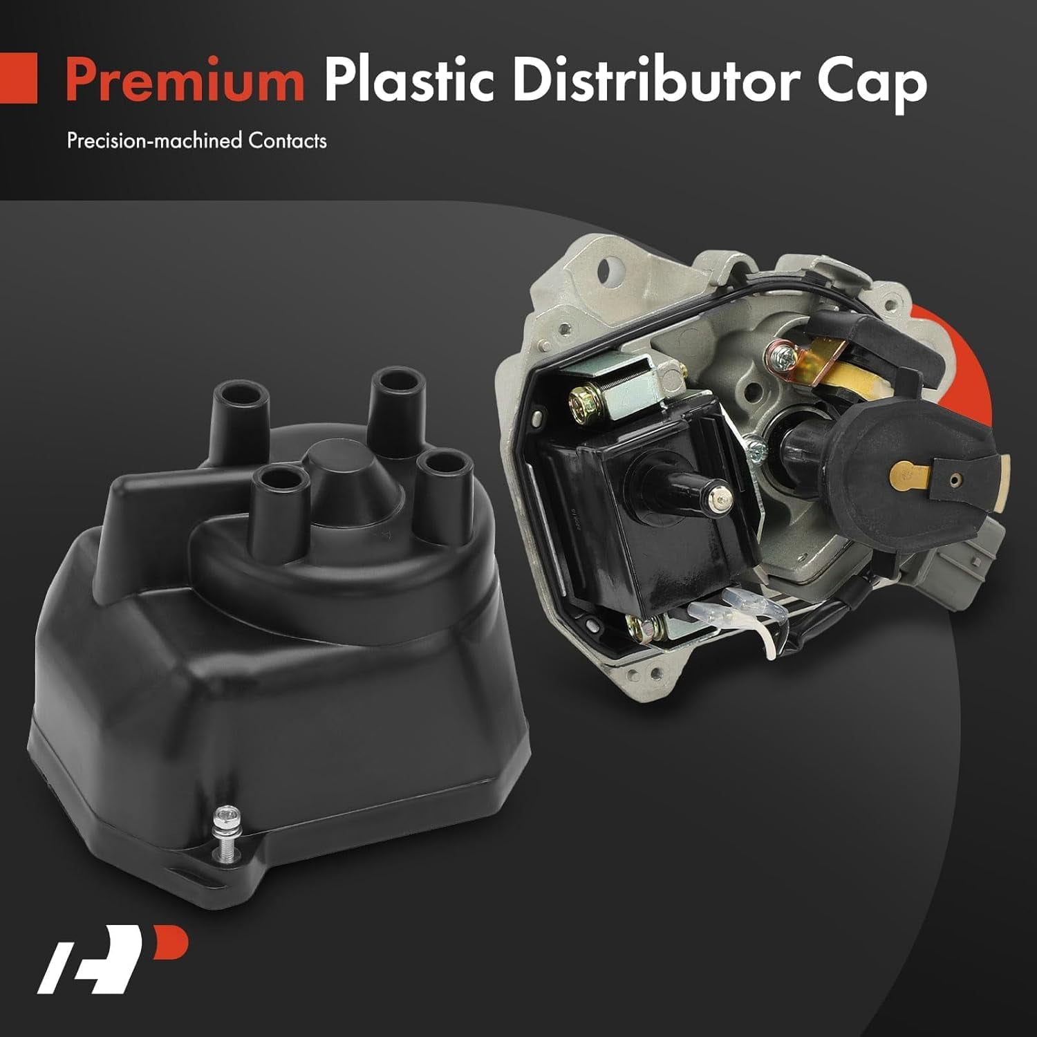 A-Premium Ignition Distributor with Cap and Rotor Compatible with Honda Accord 1999 2000 2001 2002 L4 2.3L