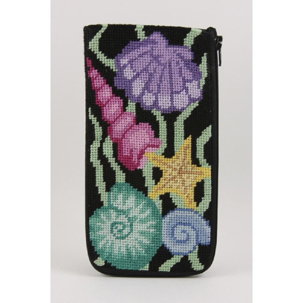 Stitch & Zip Needlepoint Eyeglass Case Kit - SZ381 Sea Shells - Walmart