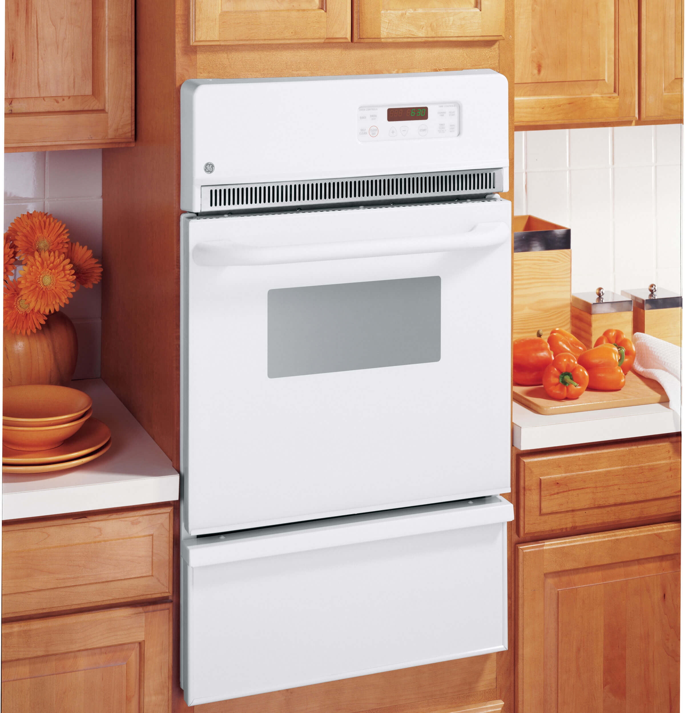 white gas wall oven