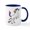 White/Navy Inside, variant on CafePress - Unicorn Cupcakes - 11 oz Ceramic Mug - Novelty Coffee Tea Cup