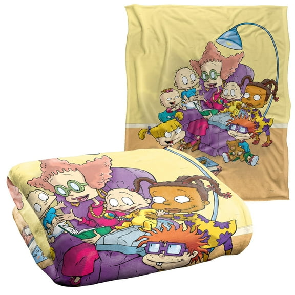 Rugrats Blanket, 50"x60" Rugrats Get Caught Reading Silky Touch Super Soft Throw Blanket