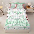 thumbnail image 2 of Homewish Baseball Ice Cream Zipper Full Size Comforter Sets with Fitted Sheet and 2 Pillowcases, Green Splash Graffiti Zipper Bedding Set, Polka Dots Reversible, 4pcs, 2 of 6