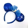 thumbnail image 4 of Fashion Blue Sequin Headband, Girls Minnie Ears Bow Hair Bands, Christmas Birthday Gift, 4 of 13