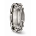 thumbnail image 4 of Titanium Grooved And Beaded 6mm Polished Band (Size 12) Made In United States tb129-12, 4 of 4