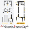 thumbnail image 5 of Freestanding Heavy Duty Garden Hose Holder, Holds 100 Feet, Black, 5 of 7
