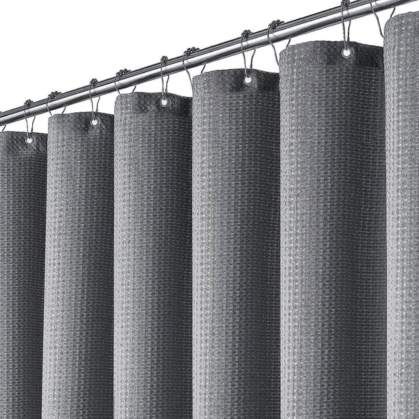 Cortina De Ducha De 60 Pulgadas - Cortinas De Ducha De Tela Gruesa De Servicio Pesado con Tejido De Gofres para Baño, Juego De Cortinas De Baño De Tela De Lujo con Pesado para Hotel Spa con