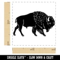 thumbnail image 2 of Majestic American Bison Buffalo Self-Inking Rubber Stamp Ink Stamper - Blue Ink - Small 1 Inch, 2 of 7