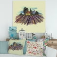 thumbnail image 2 of Designart ' Landscape With Blooming Lavender and Village House ' Traditional Canvas Wall Art Print, 2 of 4