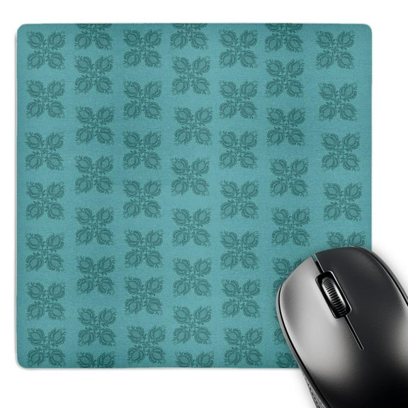 3dRose, Teal Floral with Little Flowers, MousePad