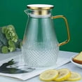thumbnail image 3 of Pitcher,1600Ml/54Oz Water Pitcher,Glass Pitcher with Lid,Heat Resistant Borosilicate Glass Pitcher for Tea,Juice,Milk, 3 of 5