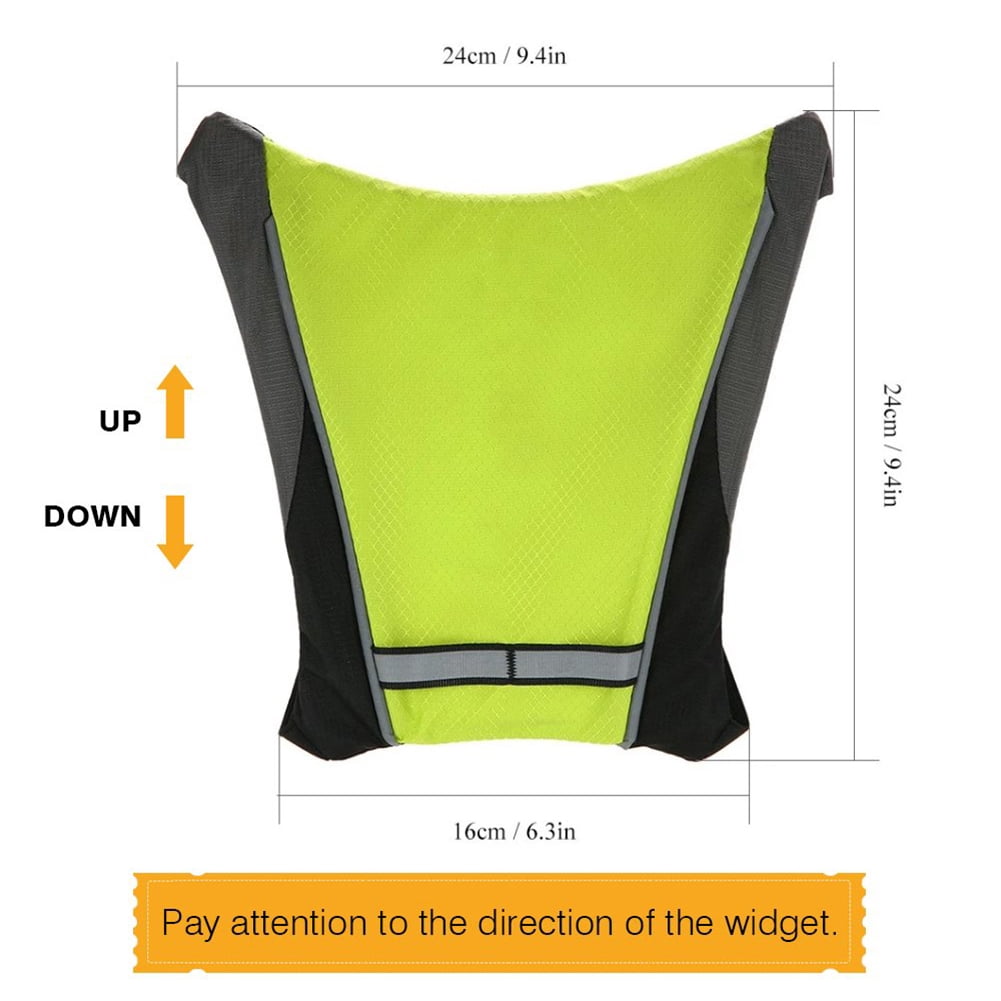 SPRING PARK LED Turn Signal Vest Bike Pack Guiding Light Reflective Luminous Safety Warning Direction Backpack for Night Cycling Running Walking Hiking Bag