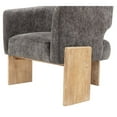 thumbnail image 5 of Tess Accent Chair in Modern Crystal Black Ribbed Linen on Solid Wood, 5 of 10