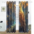 thumbnail image 2 of Owl Leaves Black Out Curtains 84 Inch Length Curtains for Sliding Glass Doors Bedroom Living Room 2 Pack, 2 of 6