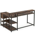 thumbnail image 7 of L Shaped Desk with Drawers and Shelves for Dual Monitors,  Corner Desk Home Office Desk with Storage Shelves and Monitor Stand, 7 of 7