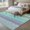 Gray Green Mist Blue, variant on Round Area Rug 8 Ft, Teal Black Boho Washable Non-Slip Circle Carpet for Living Room/Bedroom, Vintage Ethnic Tribe Abstract Art Collection Low-Profile Large Area Rugs for Indoor