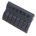 thumbnail image 1 of Electrical Switch Panel, Switch Panel Pre Wired DC12V 24V Impact Resistant 6 Gang Versatile with Overload Protector for Buses, 1 of 7