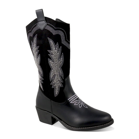 Bota Vaquera para Dama Dominiq Mod. 21151 Bordado y Estoperoles