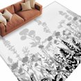 thumbnail image 2 of Grey Floral Rustic Area Rug 5x8 FT, Non Slip Bedroom Throw Carpet, Spring Farmhouse Botanical Floral Washable Soft Floor Carpet Non-Shedding Rug for Living Room Nursery Dorm Office, 2 of 9