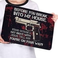 thumbnail image 2 of Placa Metal Vintage Pintura Hierro Rectangular Pistola Pared Del 40x30cm, 2 of 9