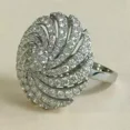 thumbnail image 2 of 4Ct Round Cut Lab Created Diamond Cluster Wedding Halo Ring 925 Sterling Silver, 2 of 2