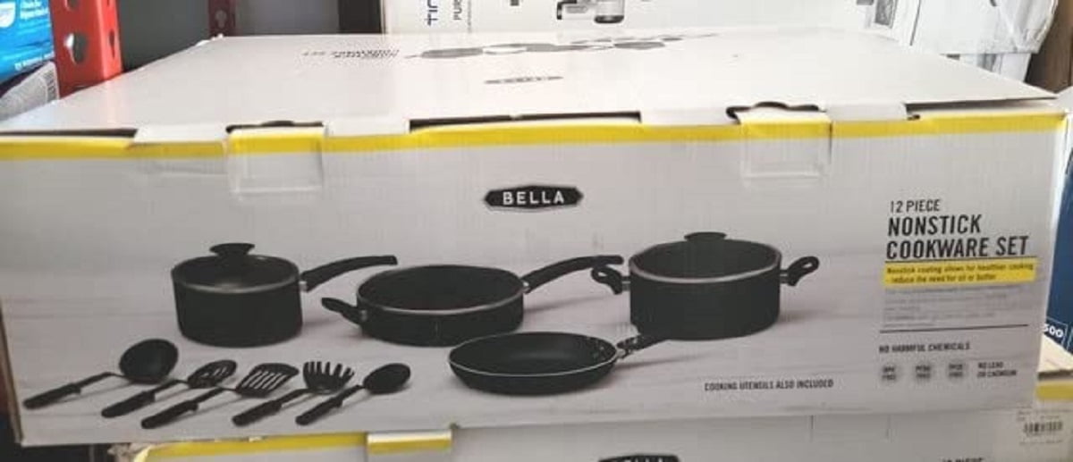 Best Buy: Bella 12 Piece Cookware Set Black BLA14771