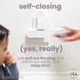 thumbnail image 5 of Geddy's Mom: Shut Your Face - White - Self-Closing Outlet Safety Cover for 1-Screw Duplex Outlet, Electrical Child & Babyproofing, Wall Socket Cover, 5 of 17