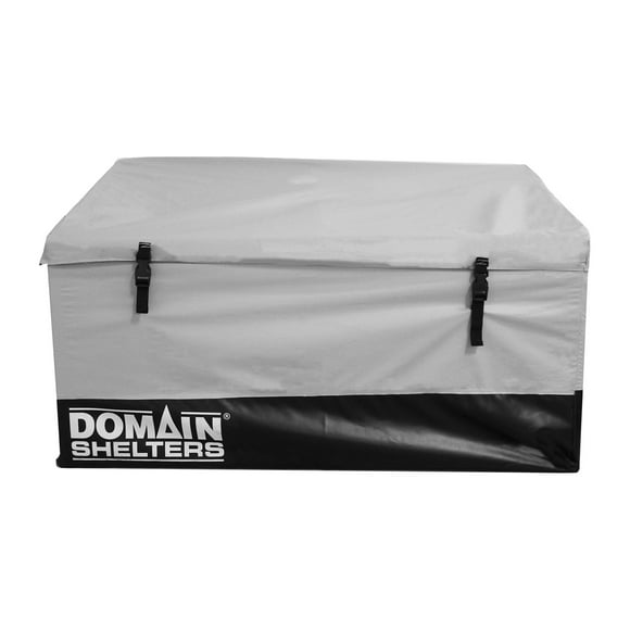 Domain Shelters Coffre de Terrasse de Rangement pour Patio Extérieur de 117 Gallons, Gris/noir